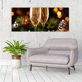 Tablou - Pahar de șampanie (120x50 cm)
