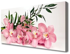 Tablou pe panza canvas Petale Floral Roz Verde
