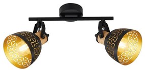 Prezent 27523 - Spot MESCALA 2xE14/40W/230V negru