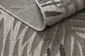 Covor sisal Floorlux 20504 Frunze argintiu si negru Junglă - SECUNDAR-COTATI PRODUSUL