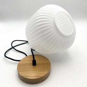 Lustră pe cablu HARMONY 1xE27/15W/230V d. 20 cm alb/stejar