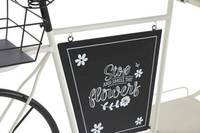 Stand decorativ alb, cu rafturi din metal , tip "Retro Bicycle"