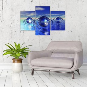 Tablou cu abstracție - apa (90x60 cm)