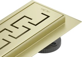 Mexen Flat 360° M15 rigolă liniară rotativă 80 cm, auriu periat - 1A24080-40