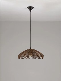 Lustra suspendata stil natural ratan maro FLARE