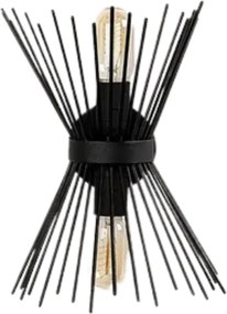 Aplica KIRPI 3091, negru, metal, 23x33 cm