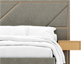 Pat Strong Tapitat cu Saltea 140/160/180x200cm - 140x190
