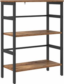 vidaXL Raft pentru cărți Lemn Vechi 60 x 29,5 x 81 cm Lemn compozit