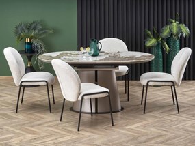 Masă de sufragerie extensibilă 160-200 cm Riavey (negru + cappuccino) (pentru 6 8 persoane). 1049566