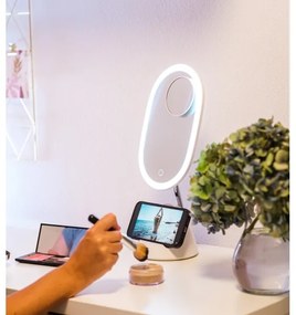 Immax 08970L - Oglindă LED reglabilă cu încărcare wireless LED/18W/230V