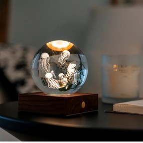 Lampă de masă cu motiv laser 3D, multe variante - Gingko Motiv: meduze