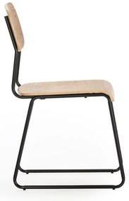 Scaune de dining în culoare naturală 2 buc. cu aspect de lemn de frasin Aira – Marckeric