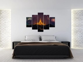 Tablou cu artificii în Asia (150x105 cm)