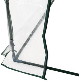 Outsunny Sera de gradina, cadru din otel, PVC, Verde si transparent 250x100x80cm | Aosom Romania