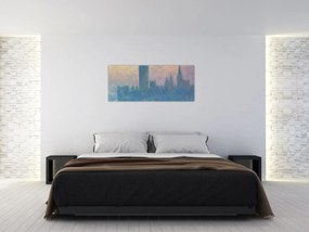 Tablou - Claude Monet, The Houses of Parliament, Sunset, reproducere (120x50 cm)