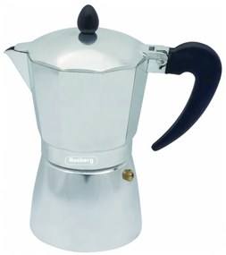 Cafetiera Rosberg R51173BA9, 9 cesti, Aluminiu, Gri