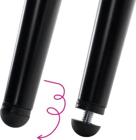 Scaun de sufragerie, alb/negru, SANAKO TYP 1