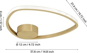 Eglo 902149 - Plafonieră MOSCHELLA LED/9,7W/230V, auriu