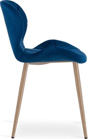 Scaun de masa MANGO VELVET, albastru