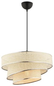 Candelabru suspendat pe cablu COUPER 1xE27/60W/230V crem/crom lucios