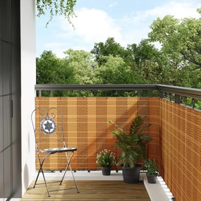 vidaXL Paravan Balcon Maro Deschis 400x80 cm Poly Rattan