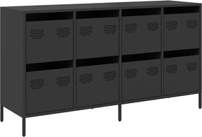 vidaXL Dulap, negru, 135x39x73,5 cm, oțel laminat la rece
