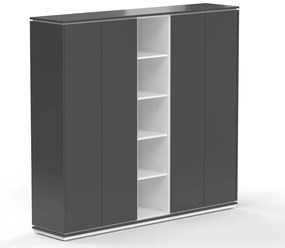 Dulap înalt Creator 202,2 x 44,5 x 185,9 cm, alb / antracit