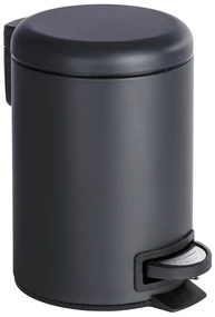 Coș de baie LEMAN MATT, recipient pentru gunoi, 3 l, WENKO, negru