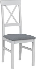 Scaun ALLA 3, gri/alb, stofa clasica/lemn, 43x51x95 cm