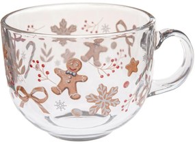 Set de 6 căni din sticlă Turtă dulce 500 ml