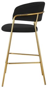 Scaun bar Dasmona 2 (Negru + Auriu + Crom) . 1097105