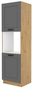Dulap de bucătărie pentru alimente Lucid 60 DP 210 2F (Stejar artisan + dustgrey). 1045611