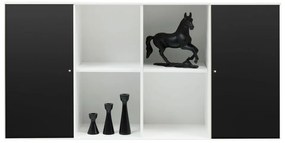 Comodă de perete albă-neagră Hammel Mistral Kubus, 136 x 69 cm