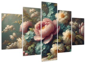 Tablou - Natură moartă cu flori - pictură (150x105 cm)