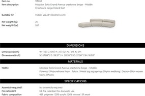 Modul pentru canapeaua design LUX Grand Avenue - Middle