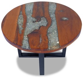 243466 vidaXL Masă de cafea finisată cu rășină epoxidică 60 cm