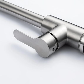 Baterie bucătărie cu duș extractabil - 282 oțel inoxidabil Satinat P14A