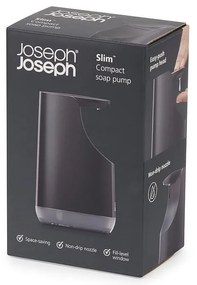 Dozator de săpun lichid negru din plastic 350 ml Slim – Joseph Joseph