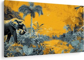 Tablou - Elefant în natură (90x60 cm)