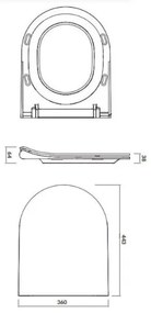 Colac de toaletă Cersanit K98-0146 CITY OVAL SoftClose alb