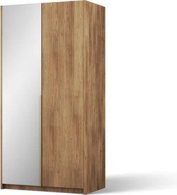 Dulap Alera II Hinged – cu oglindă – 100x58x204 cm – Stejar Artisan – Alera II Hinged Dulap – Varianta 2