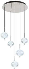 Lustră LED pe cablu Globo 16042-5HC AIDA 5xLED/6,6W/230V 3000K/4500K/6500K
