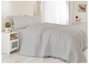 Cuvertură bej din bumbac 220x240 cm Pique – Mijolnir