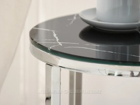 Măsuță de cafea Calvis (marmură neagră + crom). 1111585