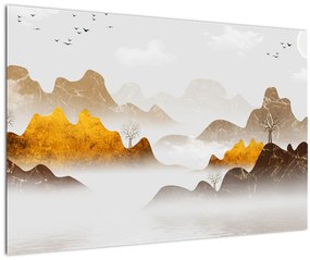 Tablou - Munții în ceață (90x60 cm)