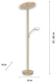 Lampadar LED dimabil ARTUR 2xLED/21W/230V +1xLED/6W Paul Neuhaus 673-60