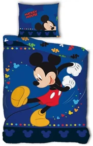 Disney Mickey Steps set de așternuturi 140×200cm, 63×63 cm microfibră