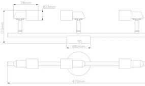 Spot LED Globo 57385-3 KINLEY 3xGU10/3W/230V