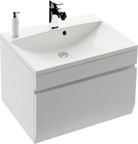 Set dulap suspendat si lavoar compozit Oristo Horyzont mdf alb 60 cm