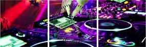 Tablou - DJ (cu ceas) (90x30 cm)